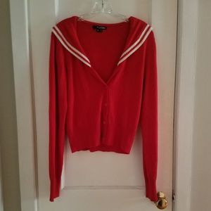 Hell Bunny Sailor style red sweater